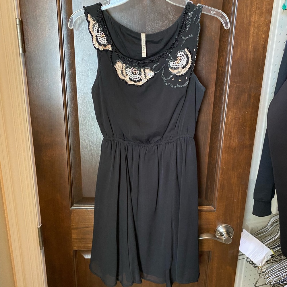 Black Sequin Mini Dress